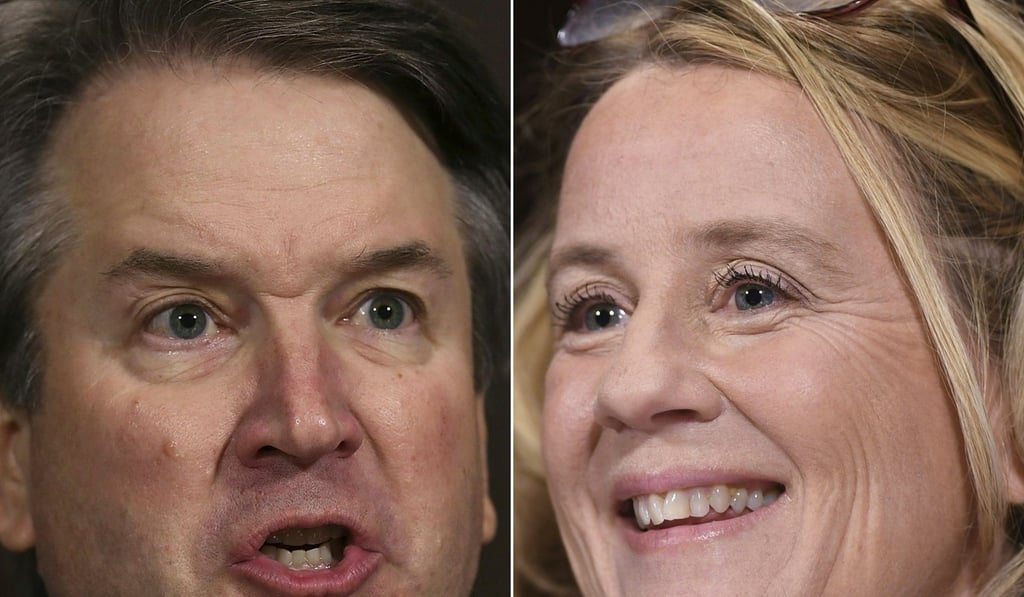 Dr Christine Blasey Ford accuses Supreme Court nominee Brett Kavanaugh of sexually assaulting her at a party 36 years ago. Photo: AFP
