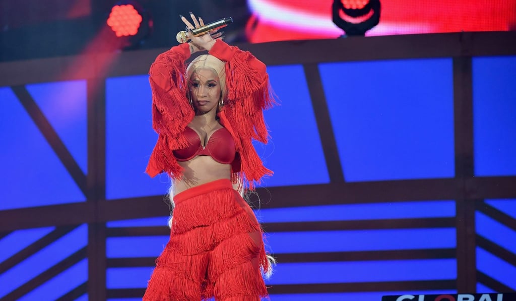 US rapper Cardi B performs onstage during the 2018 Global Citizen Festival in New York on Saturday. Photo: AFP