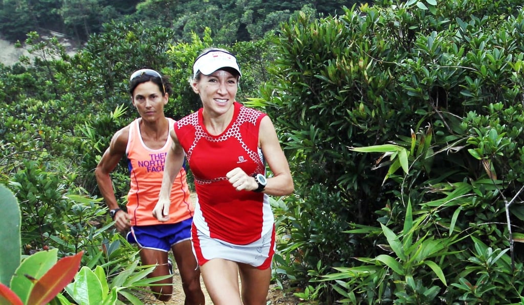 Claire Price (front) and Kami Semick run on the Wilson Trail in Tai Tam. Photo: May Tse