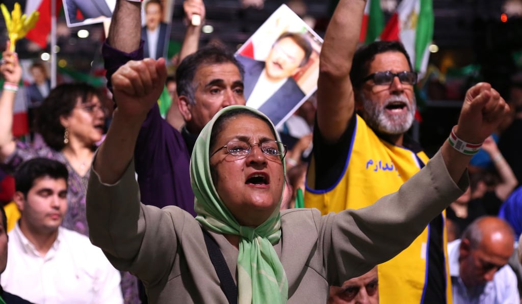 People at the ‘Free Iran 2018’ event on June 30, 2018 in Villepinte, north of Paris. Photo: AFP