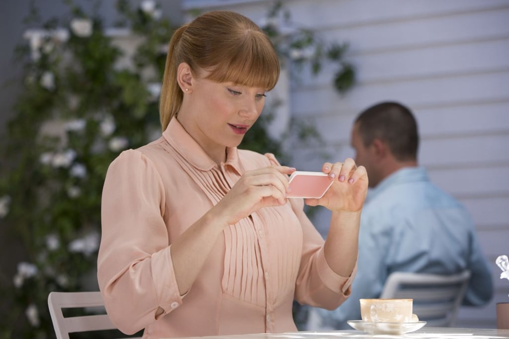 Bryce Dallas Howard stars in Nosedive, a Black Mirror episode about a desperate young woman who would do anything to boost her social media score. Photo: Netflix Bryce Dallas Howard stars in Nosedive, a Black Mirror episode about a desperate young woman who would do anything to boost her social media score. Photo: Netflix