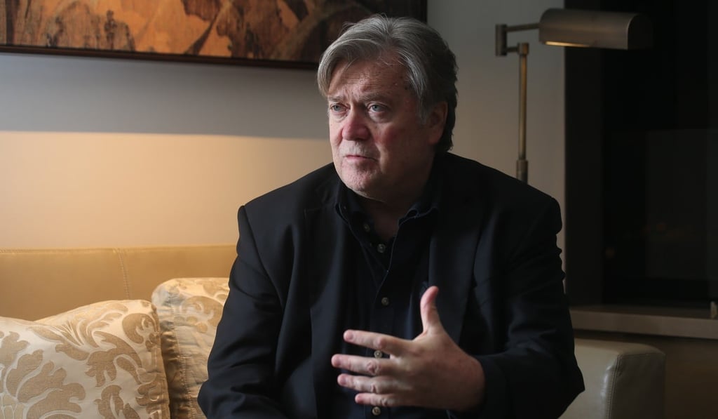 Former White House chief political strategist Steve Bannon has accused China of waging an economic war against the United States. Photo: K Y Cheng Former White House chief political strategist Steve Bannon has accused China of waging an economic war against the United States. Photo: K Y Cheng