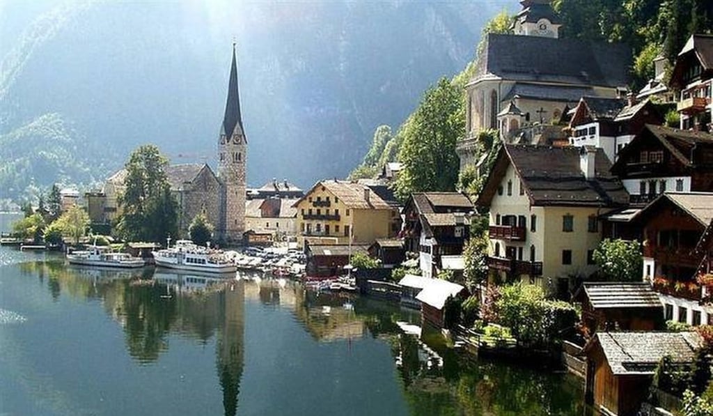 The Chinese reconstruction of the Austrian village of Hallstatt in Huizhou. Photo: Baidu