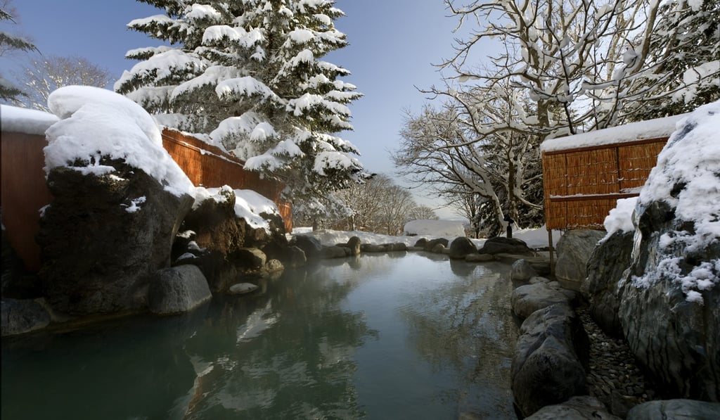 The Green Leaf Onsen, a hot spring rich in salt and minerals said to have healing properties. Picture: Aaron Jamieson The Green Leaf Onsen, a hot spring rich in salt and minerals said to have healing properties. Picture: Aaron Jamieson