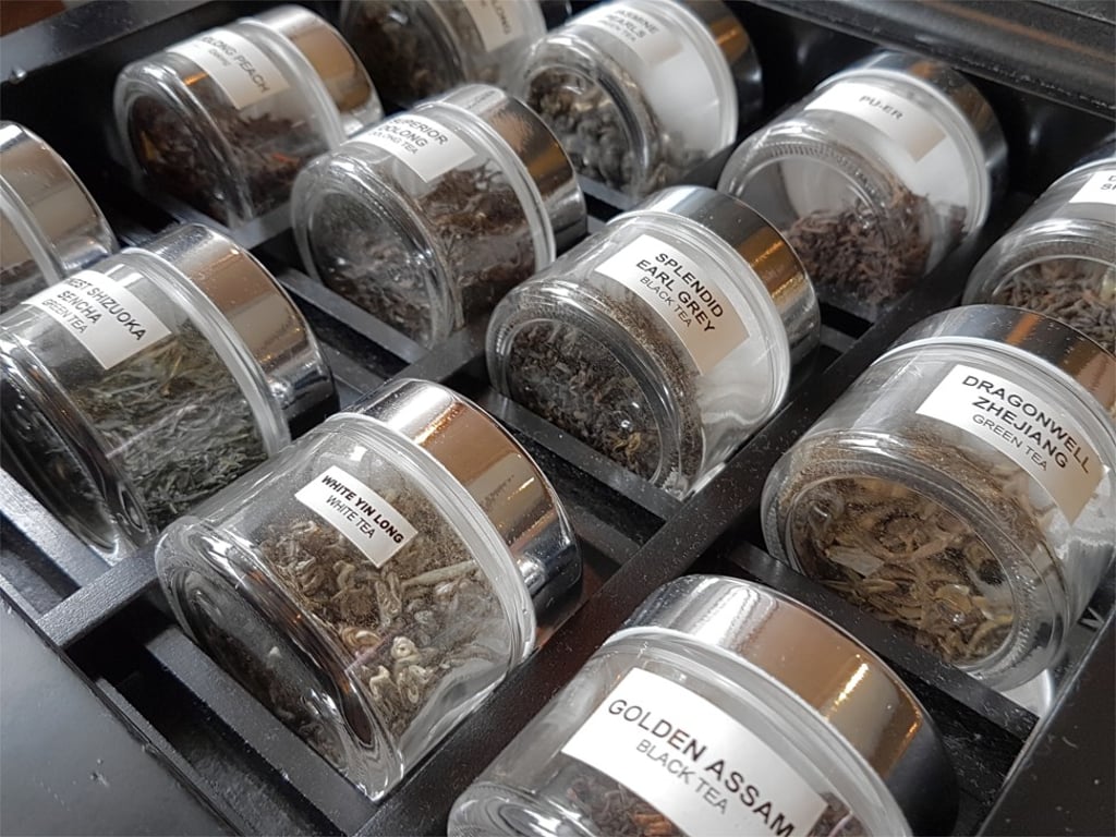 A rich assortment of premium teas is available at Chef's Table, Capella Singapore.