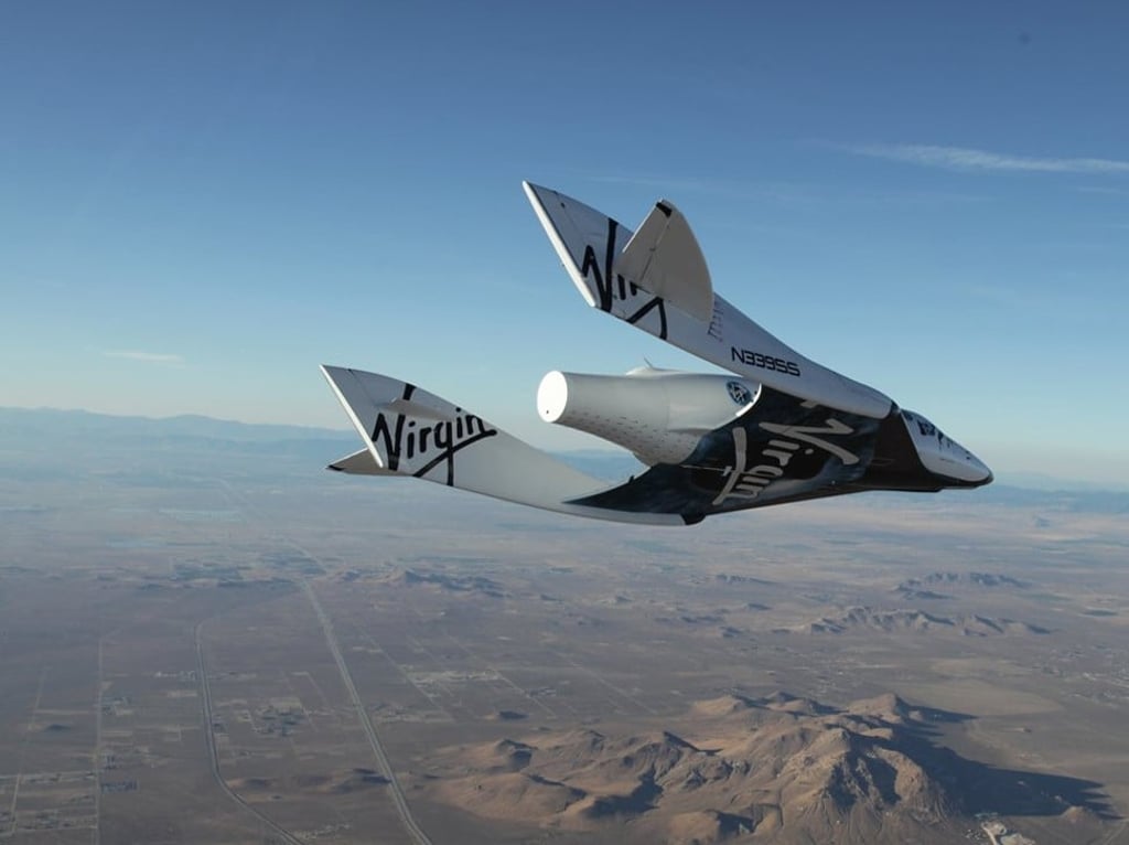 The Virgin Galactic spacecraft, which entrepreneur Sir Richard Branson says is only a few test flights away from taking wealthy travellers into space,