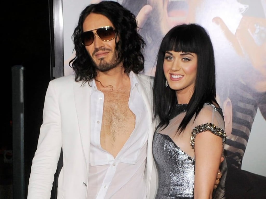 English actor and comedian Russell Brand (left) with his former wife, Katy Perry, who in 2010 bought him a ticket to travel aboard a Virgin Galactic space flight as a birthday present. Photo: AP