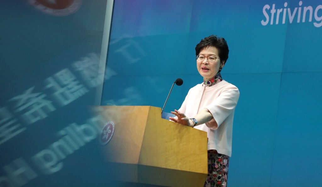 Carrie Lam used her policy address to announce the citywide scheme. Photo: Felix Wong