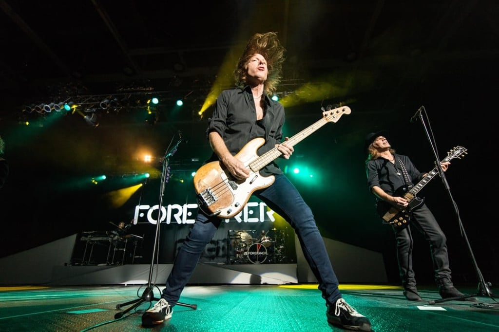 Foreigner’s latest line-up performs at the Abbotsford Centre in Abbotsford, Canada, last year. Photo: Alamy
