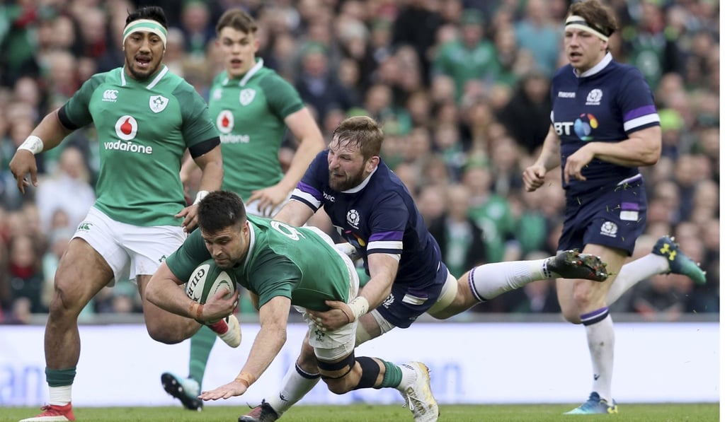Ireland beat Scotland in the 2018 Six Nations Championship and are the best prospects in Europe, but unfortunately have to go through South Africa or New Zealand in the quarter-final. Photo: AP