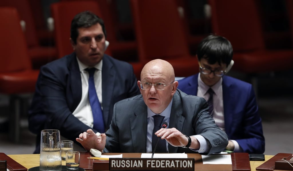 Russian Ambassador to the United Nations Vassily Nebenzia addresses a Security Council meeting on the situation in Syria at the UN headquarters in New York in September. Photo: Xinhua