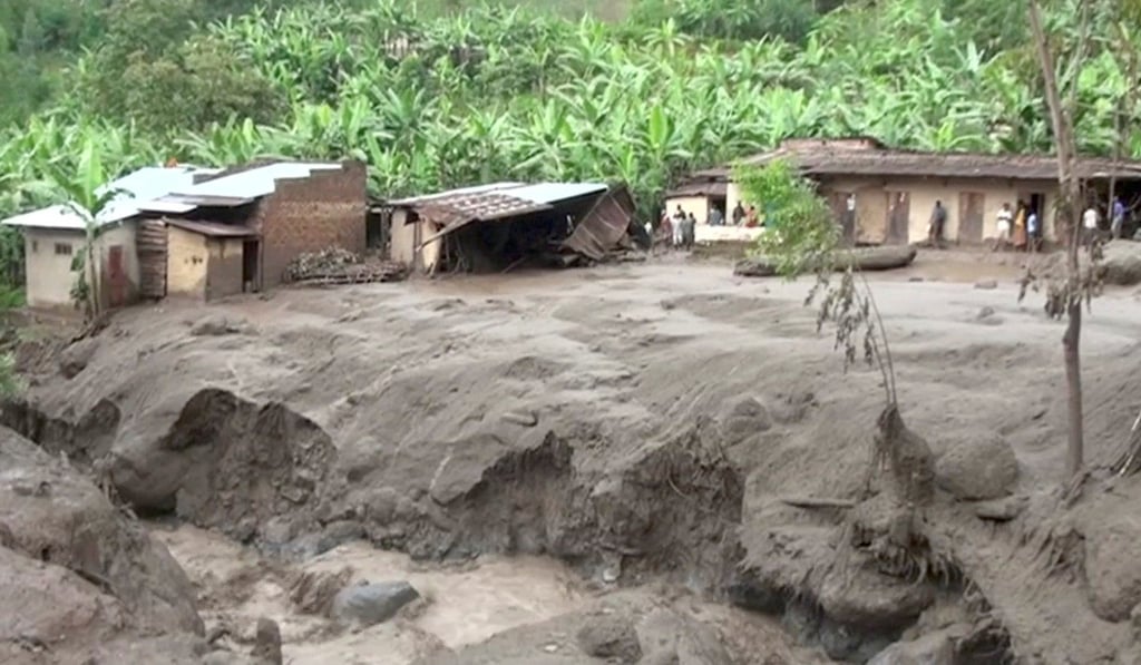 Damaged houses after a landslide in Bududa, Uganda on October 12, 2018. Photo: Reuters