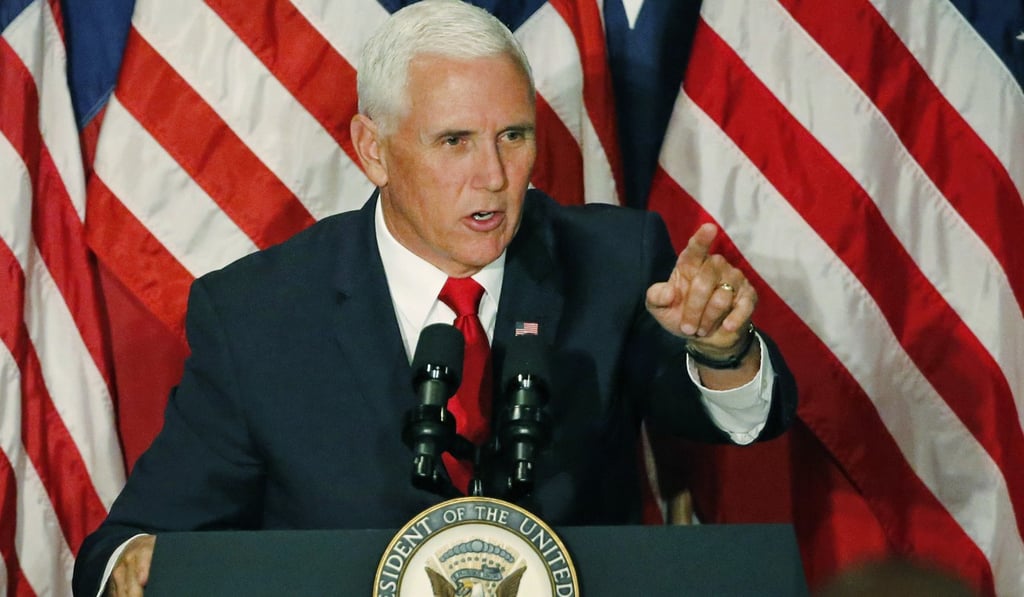 US Vice-President Mike Pence described China as America’s primary 21st century rival. Photo: AP