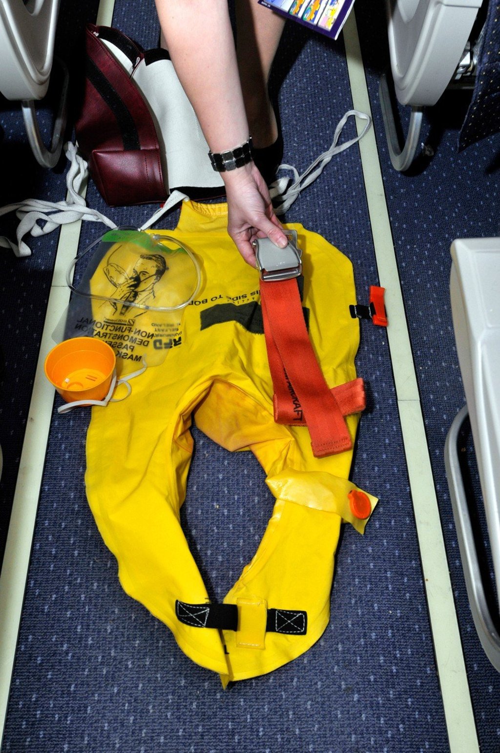 Airlines report that life jackets are frequently stolen from their planes. Photo: Alamy
