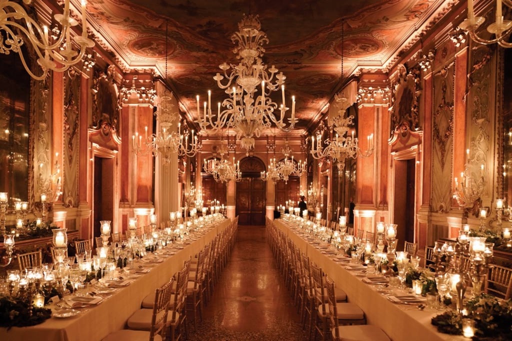 The lavish set-up at the Jaeger-LeCoultre dinner at Palazzo Pisani Moretta, Venice. The lavish set-up at the Jaeger-LeCoultre dinner at Palazzo Pisani Moretta, Venice.