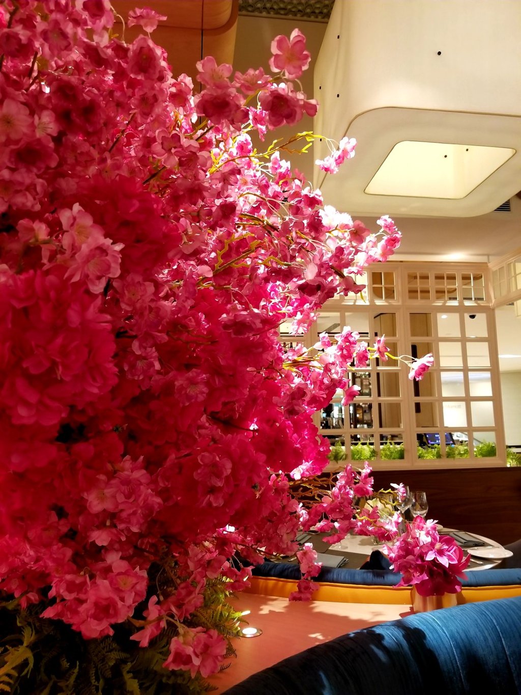 Dappled daylight and bright flower-themed displays set the scene at Lumi, Pacific Place.