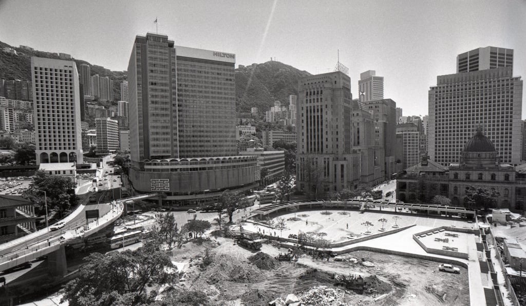 Chater Garden under construction in 1978. Picture: SCMP