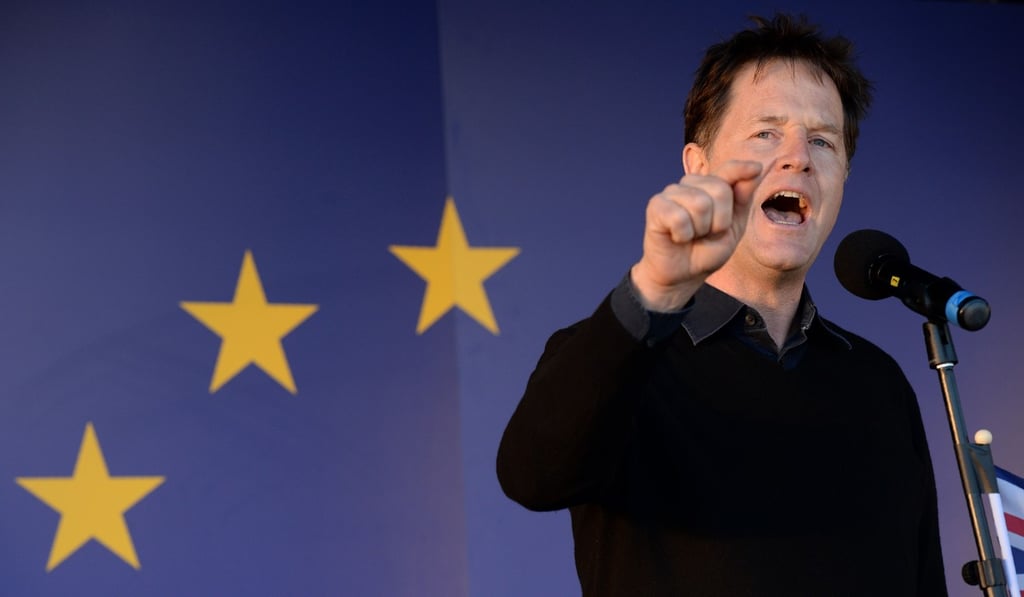 Nick Clegg is an outspoken anti-Brexit advocate. Photo: AFP Nick Clegg is an outspoken anti-Brexit advocate. Photo: AFP