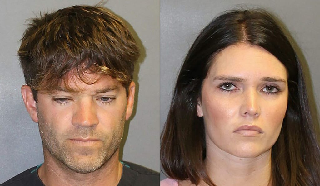 Grant Robicheaux and Cerissa Riley in mugshots released by the Orange County District Attorney's Office in California. Photo: Agence France-Presse Grant Robicheaux and Cerissa Riley in mugshots released by the Orange County District Attorney's Office in California. Photo: Agence France-Presse