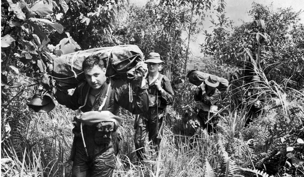 British soldiers on patrol in the Malayan jungle, in 1965. Picture: Alamy