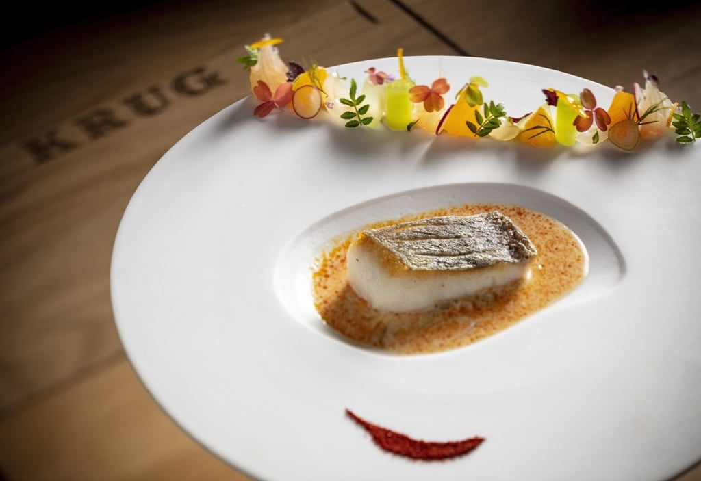 Vicky Cheng, chef at VEA, in Central, chose silver pomfret with Sichuan chilli oil and fermented cabbage.