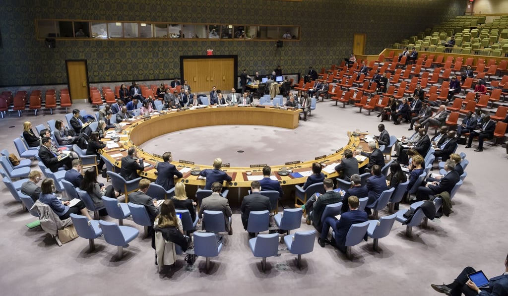 The United Nations Security Council meeting about the situation in Mali on October 19, 2018. Photo: AP