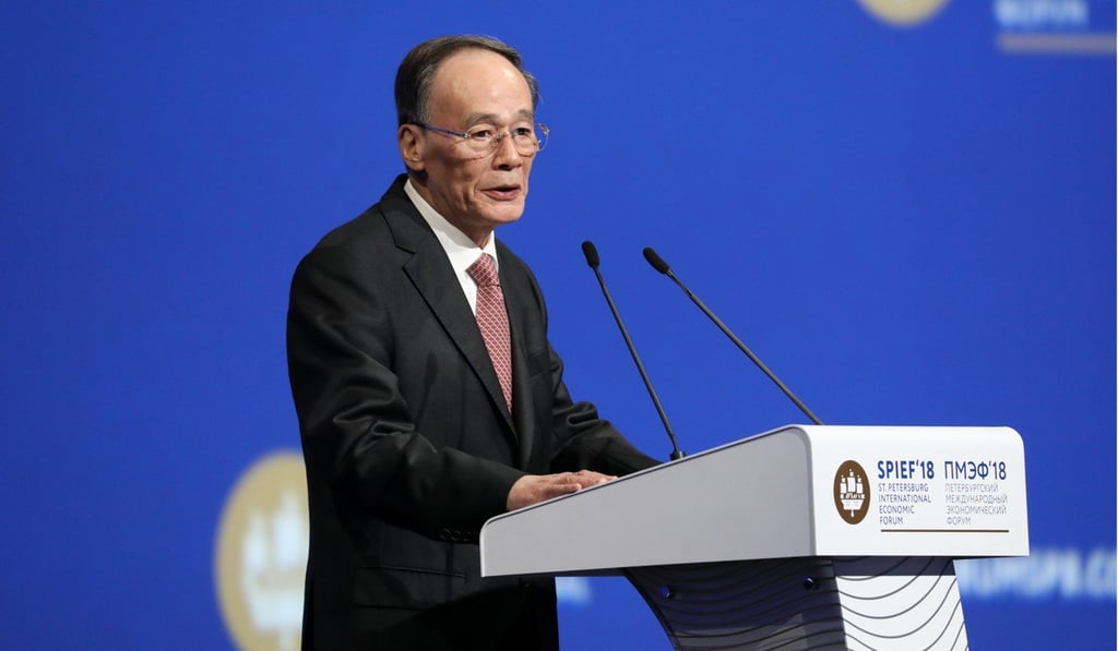 Chinese Vice-President Wang Qishan will travel to Israel and other nations in the Middle East next week. Photo: Bloomberg