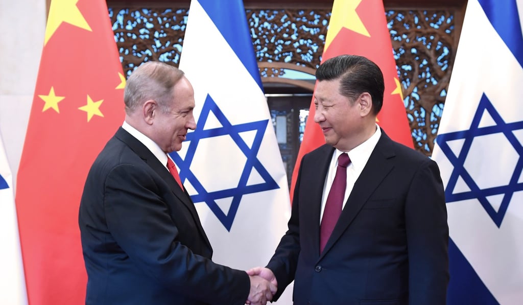 Chinese President Xi Jinping meets Israeli Prime Minister Benjamin Netanyahu in Beijing. Photo: Xinhua