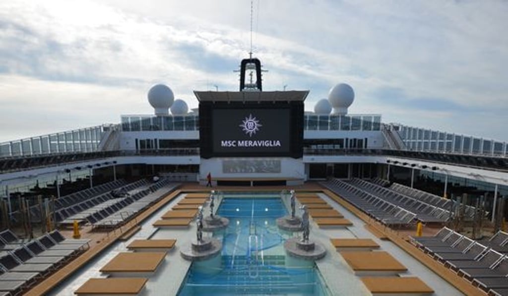 Nineteen decks high and more than 1,000 feet long, MSC Meraviglia has a capacity for up to 5,714 passengers. Photo: Bernard Biger