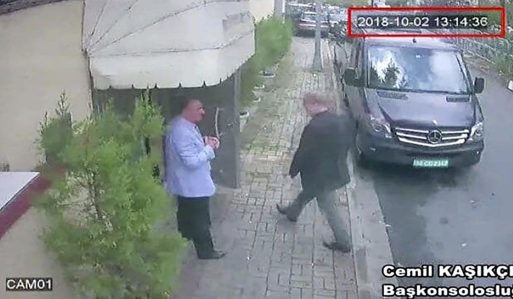 Saudi journalist Jamal Khashoggi enters the Saudi consulate in Istanbul on October 2. Photo: AP Saudi journalist Jamal Khashoggi enters the Saudi consulate in Istanbul on October 2. Photo: AP