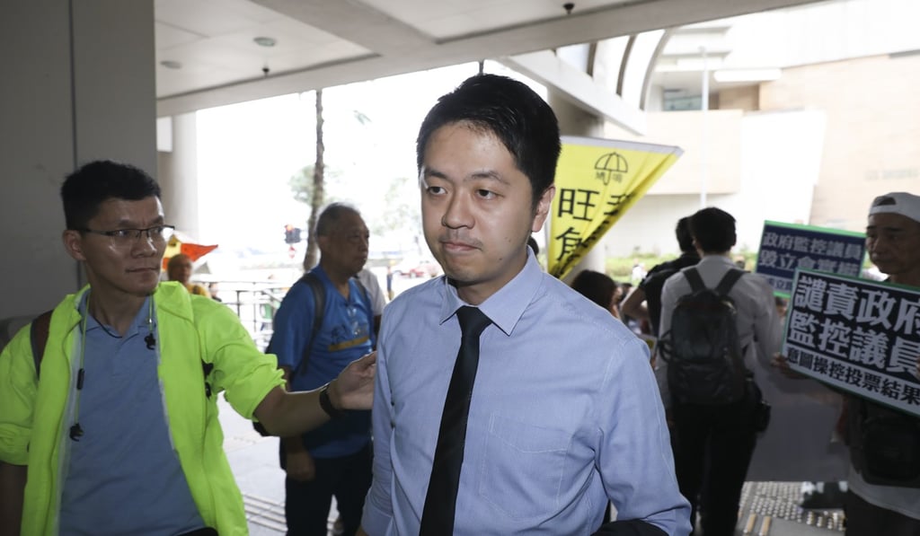 Lawmaker Ted Hui appears at the Eastern Court. Photo: Sam Tsang