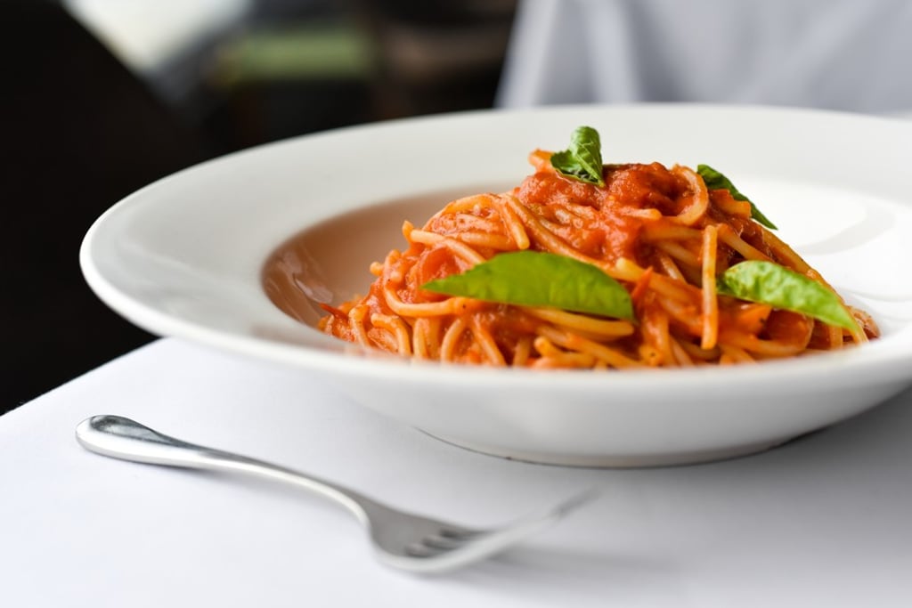 One of the freshly made pasta dishes, spaghetti al pomodoro fresco, served at Gia Trattoria Italiana, in Wan Chai. One of the freshly made pasta dishes, spaghetti al pomodoro fresco, served at Gia Trattoria Italiana, in Wan Chai.