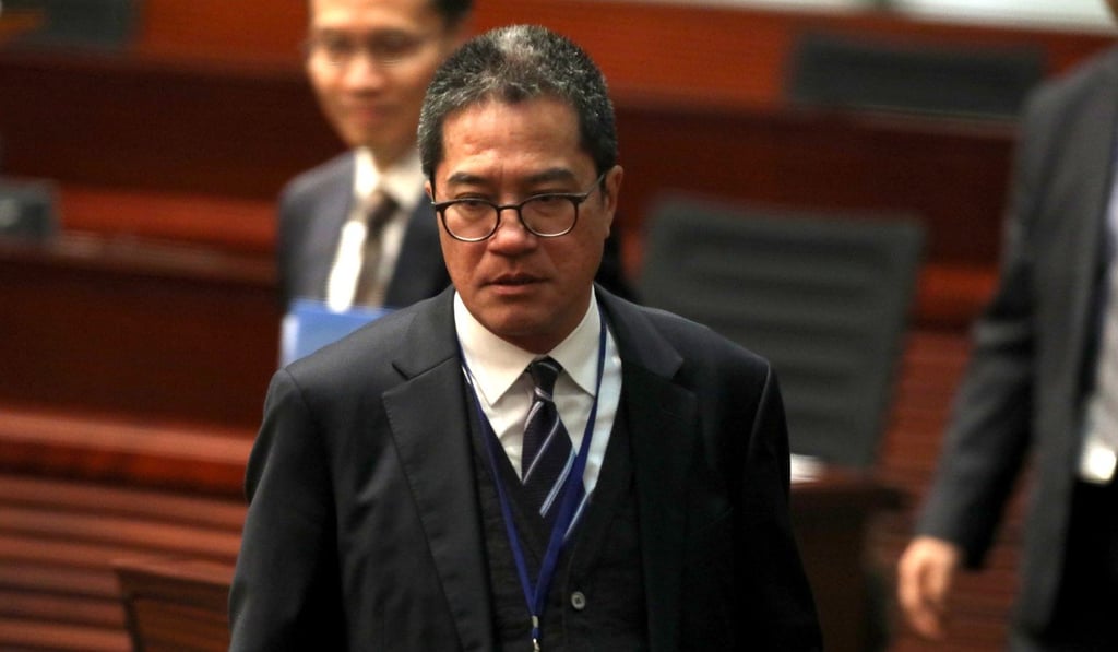 Secretary for Development Michael Wong announced the study in the Legislative Council meeting on Wednesday. Photo: Nora Tam Secretary for Development Michael Wong announced the study in the Legislative Council meeting on Wednesday. Photo: Nora Tam