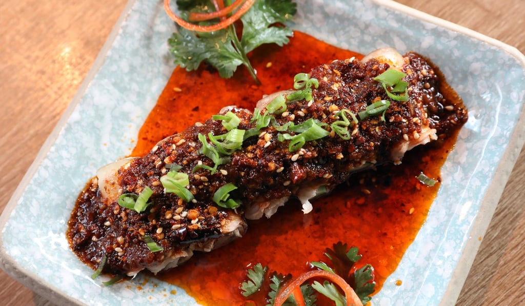 Marinated sliced pork rolls with minced garlic. Photo: K. Y. Cheng