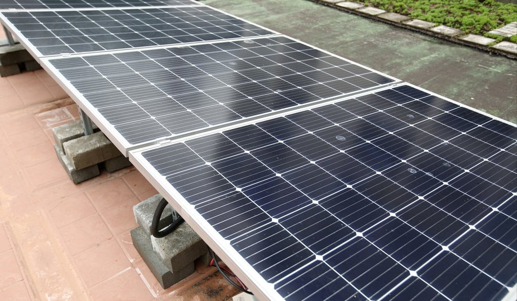 A solar panel system at St Bonaventure Catholic Primary School in Diamond Hill. Photo: Edmond So