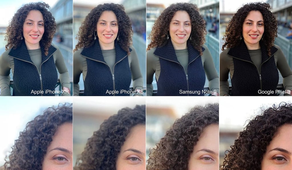 In these portrait tests, the iPhone XR wasn’t as good at identifying the edges of hair but still produced a nice overall shot. Photo: Geoffrey A Fowler / Washington Post In these portrait tests, the iPhone XR wasn’t as good at identifying the edges of hair but still produced a nice overall shot. Photo: Geoffrey A Fowler / Washington Post