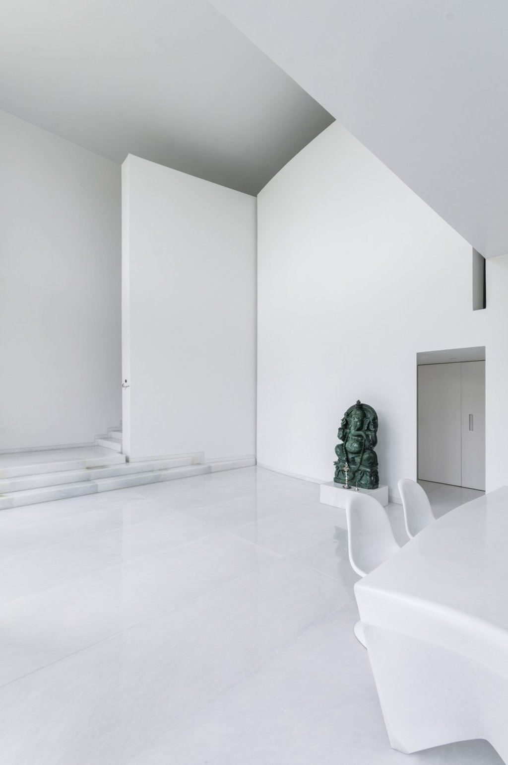 The clean, contemporary entrance to the Gyan Museum.