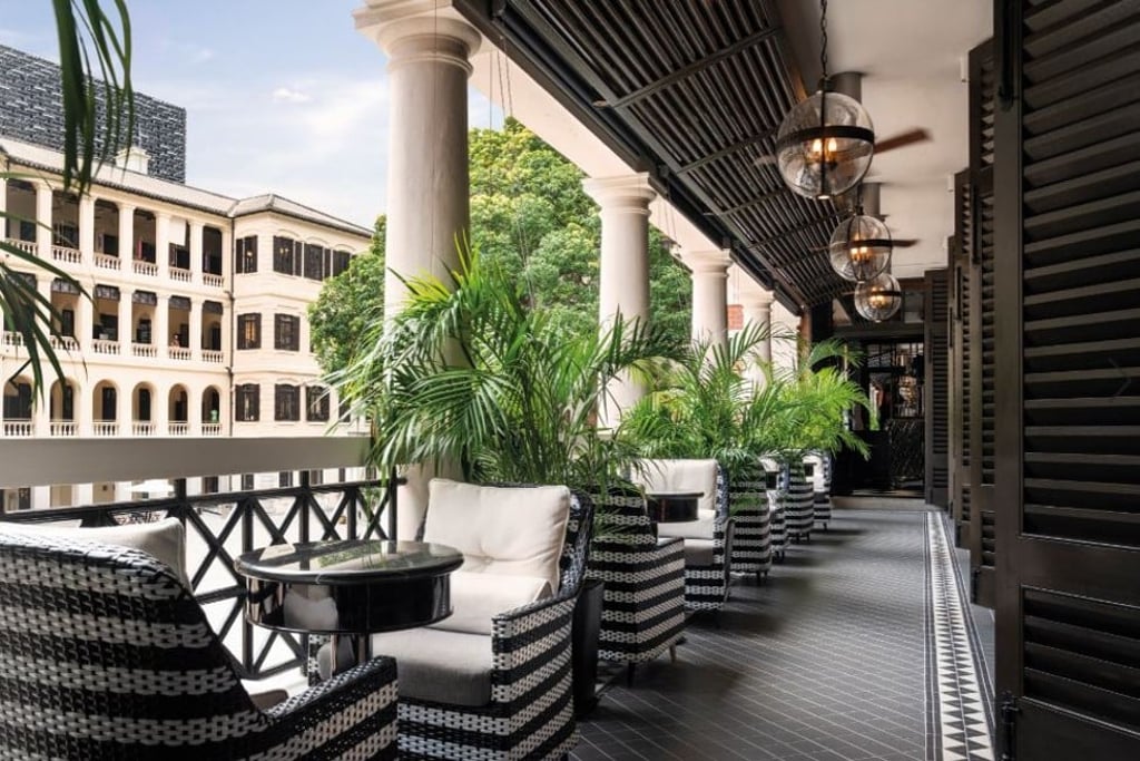 The veranda is perfect for after-dinner drinks.