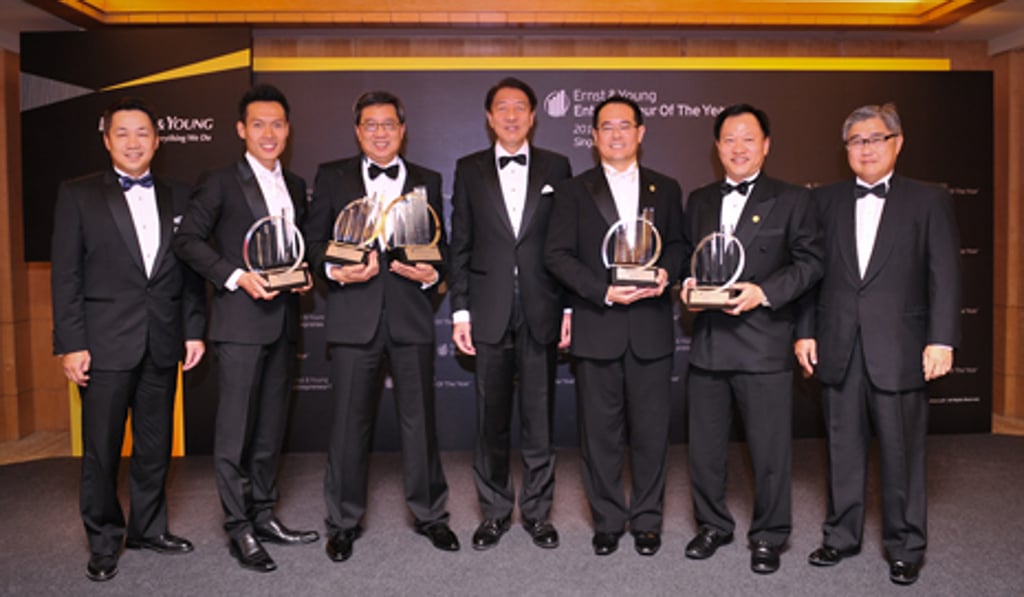 Tan Wee Beng (second from left) receives his Ernst and Young Entrepreneur of the Year (Emerging) award in 2011. Photo: Ernst and Young Tan Wee Beng (second from left) receives his Ernst and Young Entrepreneur of the Year (Emerging) award in 2011. Photo: Ernst and Young