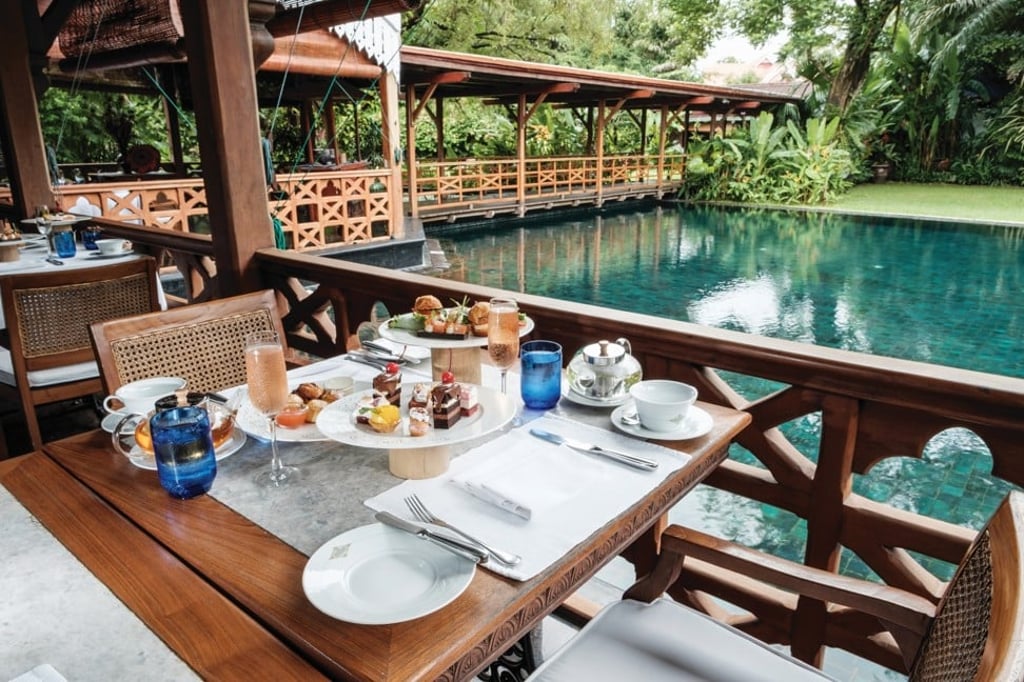 The view from restaurant at the Belmond Governor’s Residence, in Yangon, Myanmar