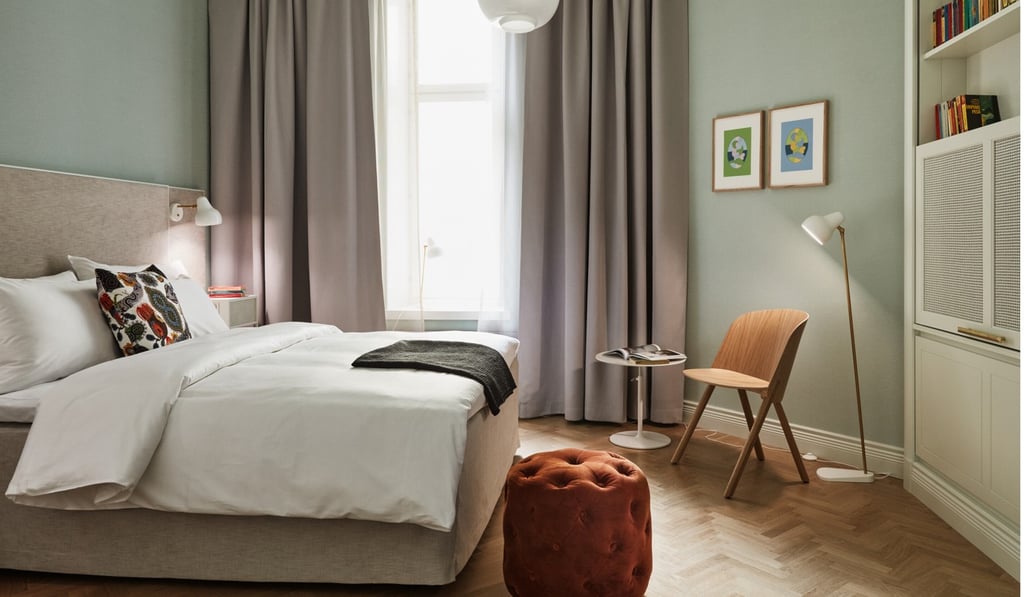 The hotel’s interior design is decidedly Scandinavian.
