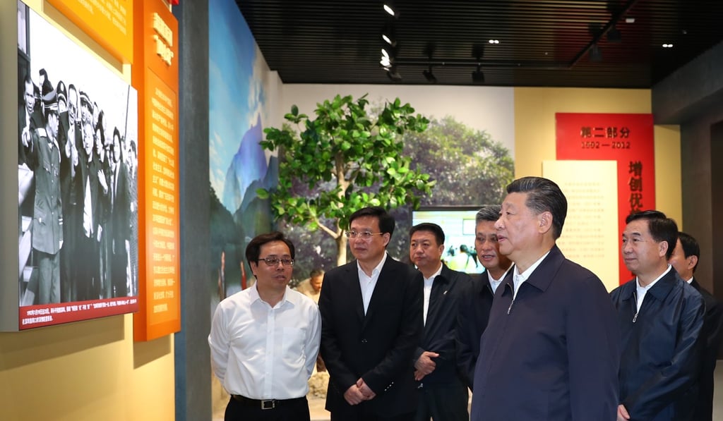 Xi Jinping told the Chinese military region that monitors Taiwan to ‘prepare for war’ during his visit to Guangdong, where he took in an exhibition on the southern province's development. Photo: Xinhua