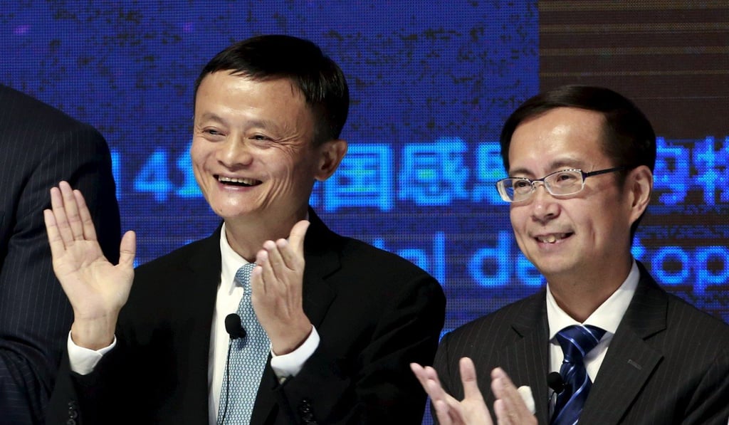 Jack Ma (left), Alibaba’s executive chairman with CEO Daniel Zhang. Photo: Reuters