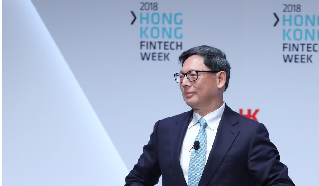 HKMA chief executive Norman Chan Tak-lam said on Wednesday: “We are in the process of turning Hong Kong into a smart banking city where banks adopt new technology to offer customers cheaper, easier and simpler banking services.” Photo: SCMP