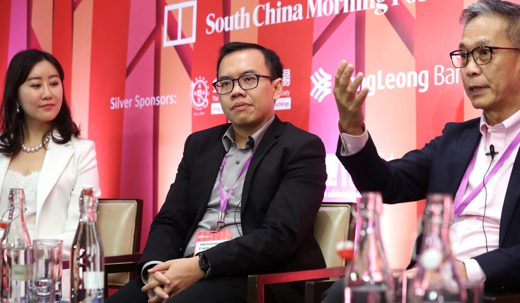 Muhammad Fajrin Rasyid (centre), co-founder and president of Bukalapak, participates in a panel discussion at the China in Southeast Asia forum in Kuala Lumpur on October 10, 2018. Photo: SCMP/K Y Cheng