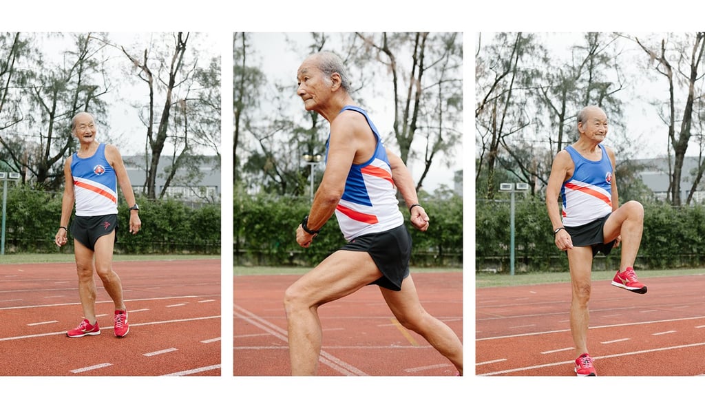 Chau Wai-chuen, 81, says persistence and discipline are key parts of his fitness training. Photo: Deon Wong