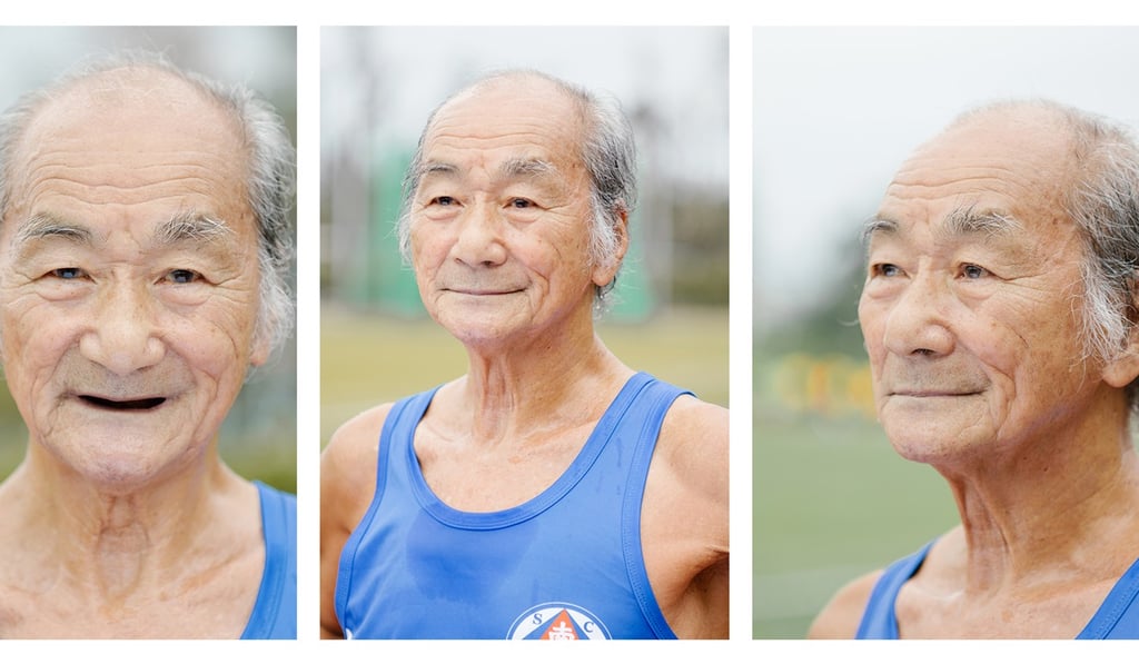Chau Wai-chuen, 81, says he will be happy as long as he has the opportunity to keep taking part in running competitions. Photo: Deon Wong