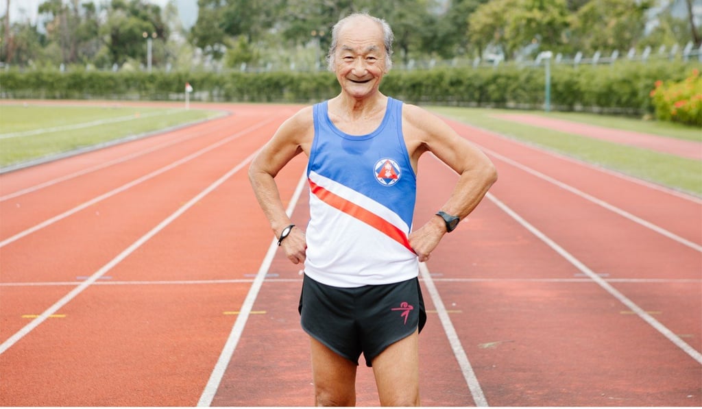 Long-distance runner Chau Wai-chuen, 81, says he has no plans to stop running. Photo: Deon Wong