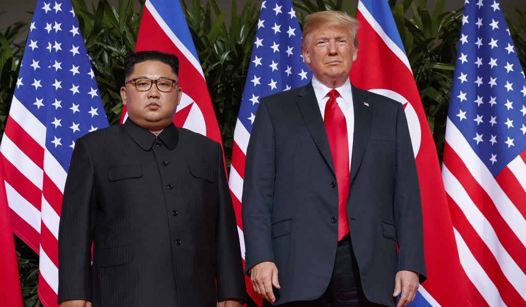 US President Donald Trump and North Korean leader Kim Jong-un met in Singapore in June to discuss denuclearisation. Photo: AP