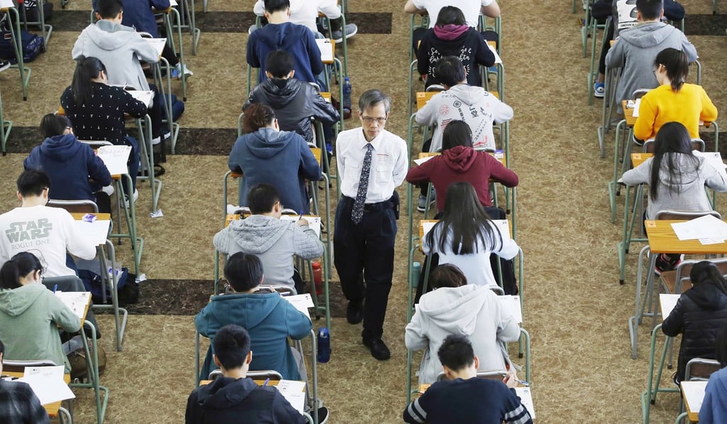 Pupils take four core subjects in the DSE. Photo: Handout